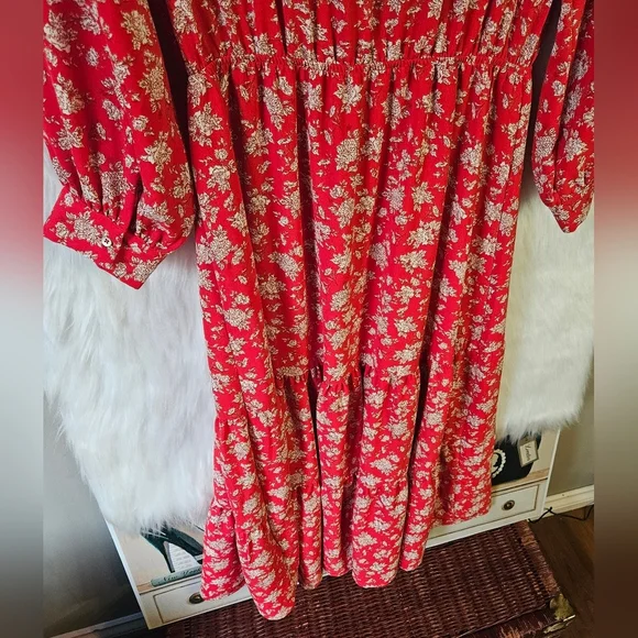 Black Tape Crimson Harvest Midi Dress - Picture 6 of 10